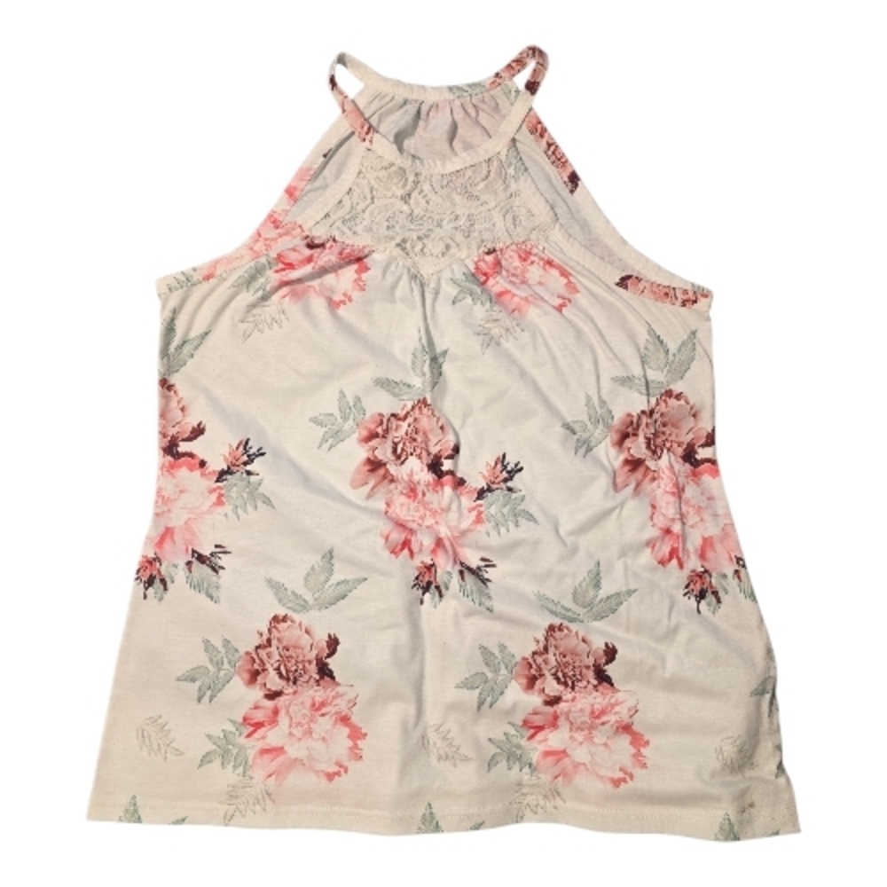 Elegant Floral Lace Tank Top